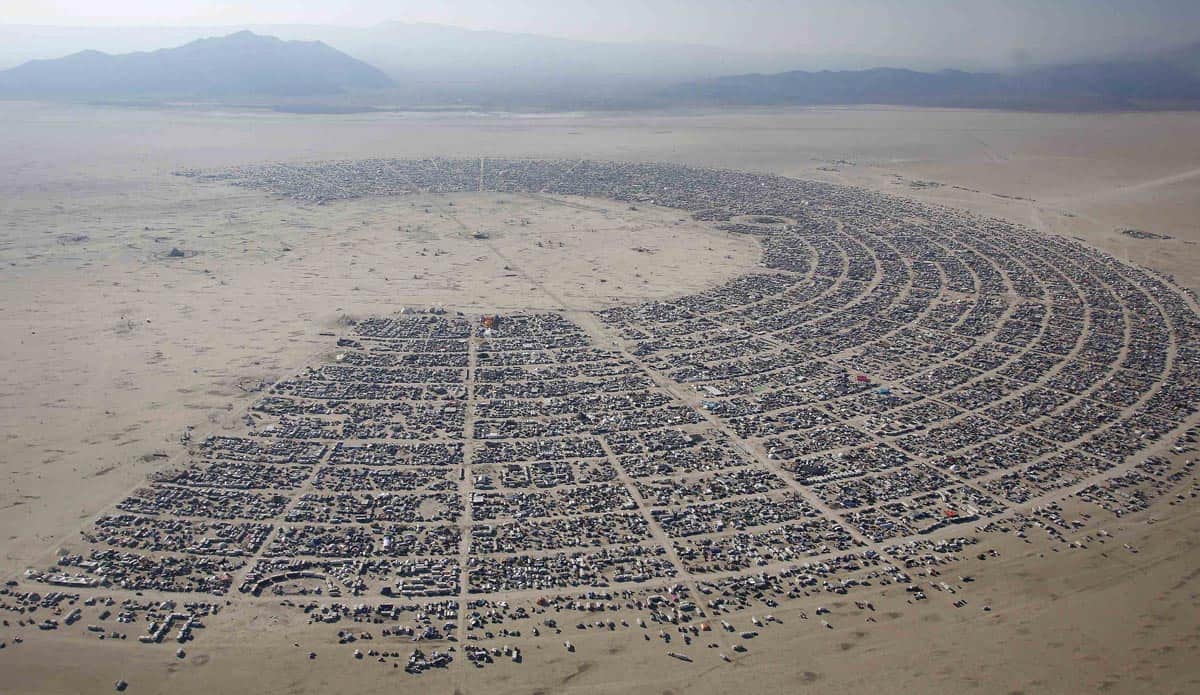 The Stunning Burning Man Festival from Above Balmore Inspection Services